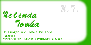 melinda tomka business card